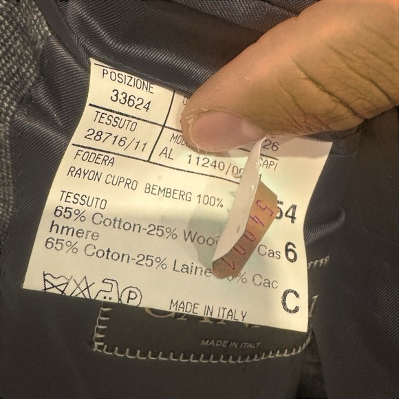 Canali Blazer Mens 54 Tweed Sport Coat Wool Cashmere Italy Harry Rosen Jacket - Picture 14 of 16